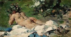 Study of a Nude, 1888 by Ignacio Pinazo Camarlench