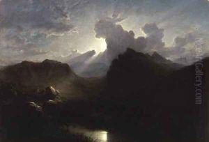 Deer Forest, Skye, Summer Moonlight by Waller Hugh Paton