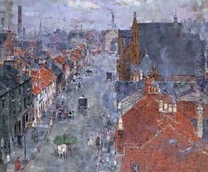 Muslin Street, Bridgeton, Glasgow by John Quinton Pringle