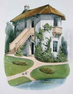 Gardeners cottage, from Habitations Champetres, published c.1885 by Victor Jean-Baptiste Petit