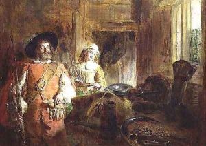Cavaliers Refreshment, 1860 by Daniel Pasmore