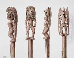 Figures from the Sandwich Islands, c.1824