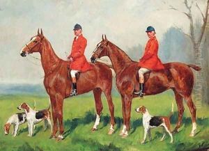 Huntsmen with Hounds at the Edge of a Wood