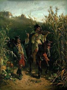 Gipsies by August Xaver Karl von Pettenkofen