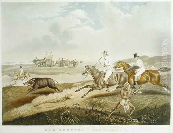 Hog Hunting The Tired Pig, engraved by S.W. Fores 1785-1825 c.1840 - view 1