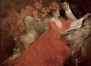 Flirtation, 1910 by Reginald Pannett