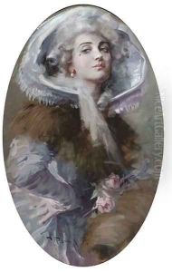An Edwardian beauty by Reginald Pannett