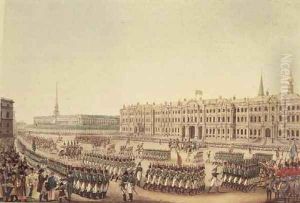 View of the Parade and Imperial Palace of St.Petersburg