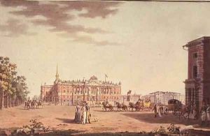Front facade of St.Michaels Castle, St. Petersburg Front facade of St.Michaels Castle, St. Petersburg