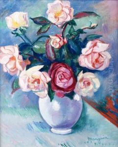 Vase De Roses by Henri Charles Manguin