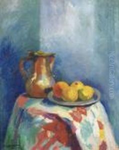 Nature Morte Au Pichet En Cuivre