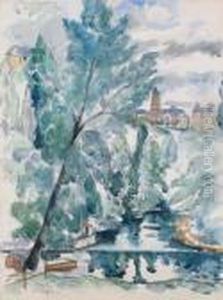 Le Village D'uzerche A Travers Les Arbres by Henri Charles Manguin