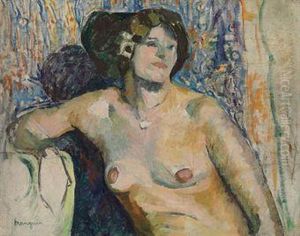 Nu Assis by Henri Charles Manguin