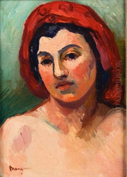 Jeune Femme A La Coiffe Rouge - view 1