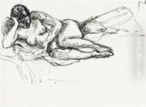 Femme Nue Lisant by Henri Charles Manguin
