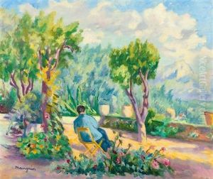 Le Jardin De La Colombe D' Or. Saint-paul-de-vence. by Henri Charles Manguin