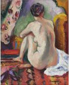 Nu Assis De Dos by Henri Charles Manguin