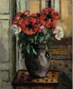 Les Pavots Au Vase Gris by Henri Charles Manguin