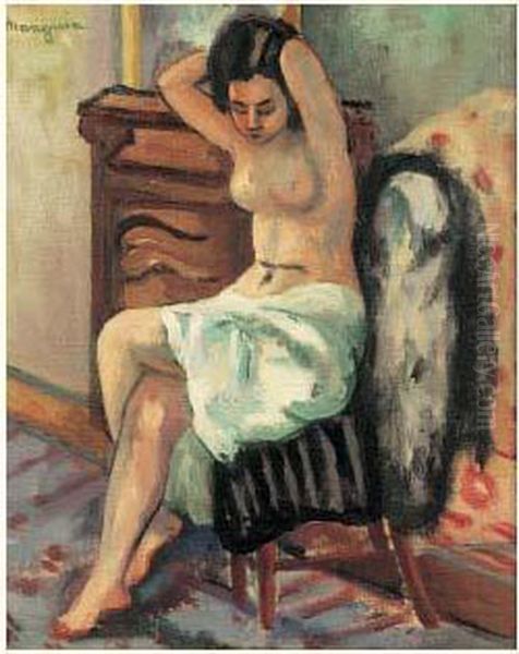 Jeune Femme, Assise, Bras Derriere La Tete, Vers 1924 - view 1