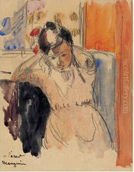 Jeune Femme Se Coiffant - view 1