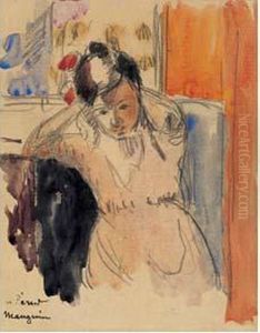 Jeune Femme Se Coiffant by Henri Charles Manguin