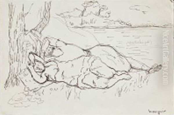 Etude Pour "dormeuses A L'oustalet", Ete-automne 1921 - view 1
