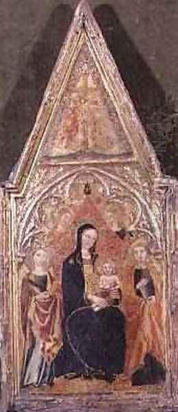 The Madonna and child with a Royal Female Martyr and Evangelist - view 1