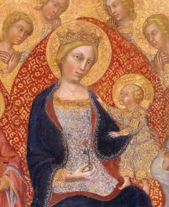 Virgin and Child Enthroned (detail)