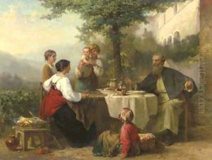 Il pasto del viandante by Karel Frans Philippeau