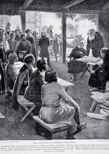 The Founding of Cambridge in 1109, illustration from The History of the Nation