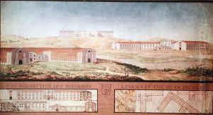 Perspective View of Tobacco Drying Factories, 1813 by Louis Michel Phelippeaux