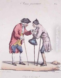 Those Were the Good Old Days, caricature from the Moeurs Parisiennes series, engraved by Langlume, c.1825 by Pigal, Edme Jean