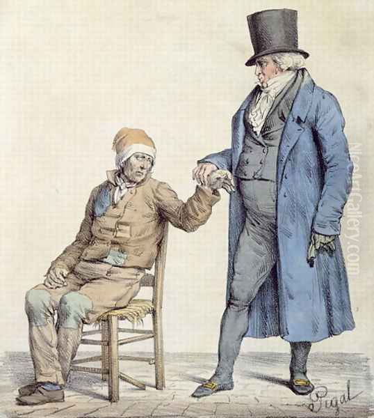 You are Fine, depiction of the poor mans doctor, engraved by Langlume fl.1822-24 1825 - view 1