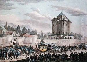 The Return to Paris of Louis XVI 1754-93 from Varennes, 26th June 1791, engraved by Reinier Vinkeles 1741-1816 and Daniel Vrydag 1765-1822
