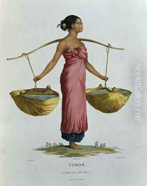 T.1552 Canda, a Young Malaysian Girl from Timor, plate 26 from Voyage of Discovery to Australian Lands, engraved by B. Roger, pub. 1807 - view 1