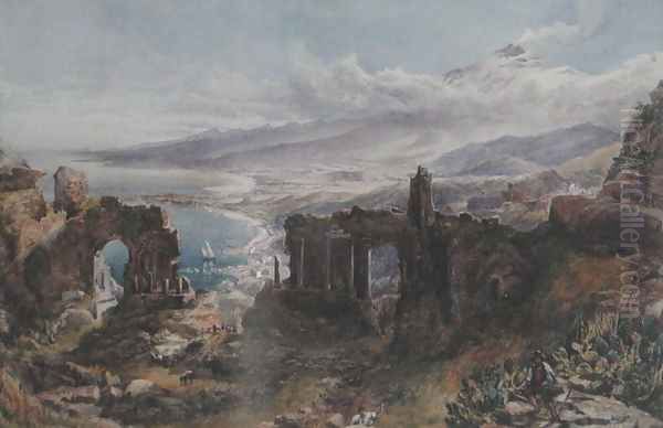 A View of Taormina and Mount Etna, Sicily - view 1