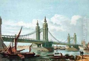 View of Chelsea New Bridge by P. N. Page