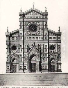 Design for the facade of Santa Maria del Fiore or Duomo in Florence, 1864 by Guglielmo Petersen