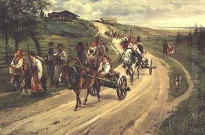 Return from the Fair, 1883 by Illarion Mikhailovich Pryanishnikov