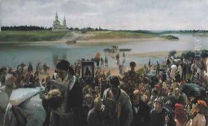 A Religious Procession by Illarion Mikhailovich Pryanishnikov