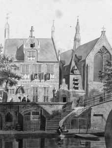 A view of a canal at Utrecht by Johannes Huibert Prins
