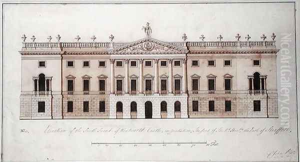 Wentworth Castle, design for the south front, c.1760 - view 1