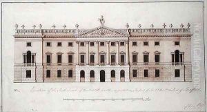 Wentworth Castle, design for the south front, c.1760 by John Platt