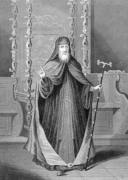 The Greek Patriarch of Constantinople, 18th century, engraved by C. Holl, from World Religion, published by A. Fullarton and Co. - view 1