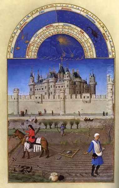 Les tres riches heures du Duc de Berry Octobre (October) - view 1