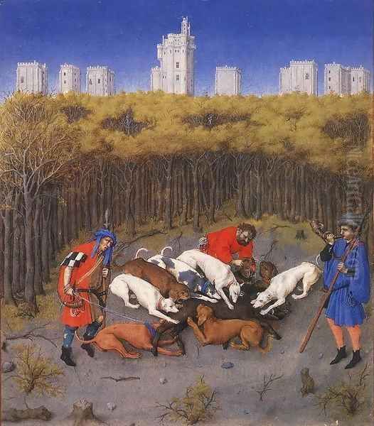 Les tres riches heures du Duc de Berry December (detail) - view 1