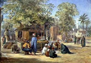 An Egyptian Village, 1869 by Henry Pilleau