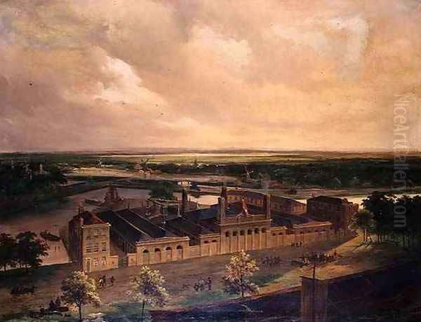 The Original Works of the Amsterdamsche-Pijp Gas Company in the Elandstraat, later known as the Marnixstraat, Amsterdam - view 1