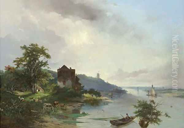 Panoramic view of a river landscape - view 1