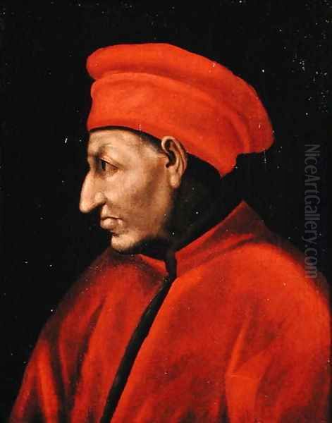 Portrait of Cosimo deMedici II Vecchio 1389-1463 copied from Jacopo Pontormo 1494-1557 painting of 1518 - view 1